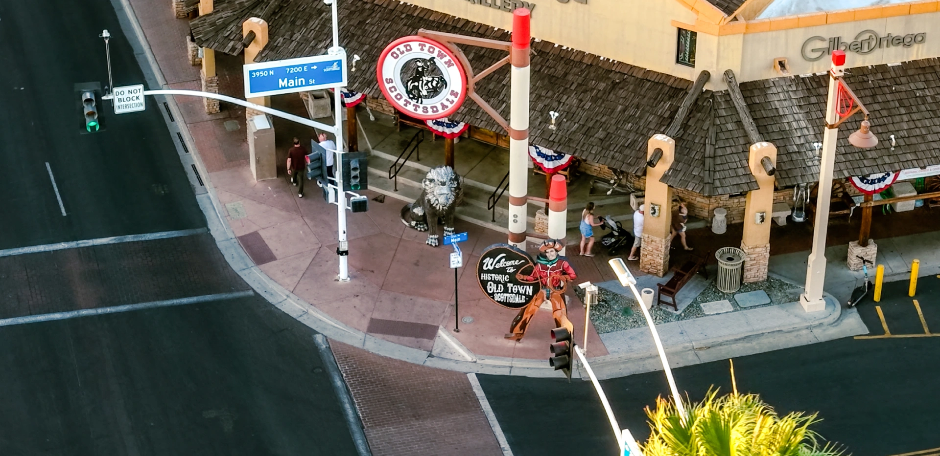 Street level view of Old Town Scottsdale representing the local community served by Dentistry of Old Town Scottsdale